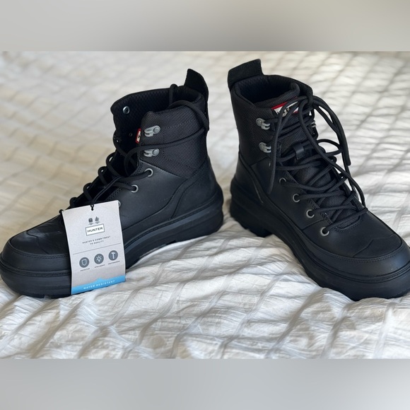 NWT Hunter Rebel Explorer black boots women’s 9 - Picture 2 of 10